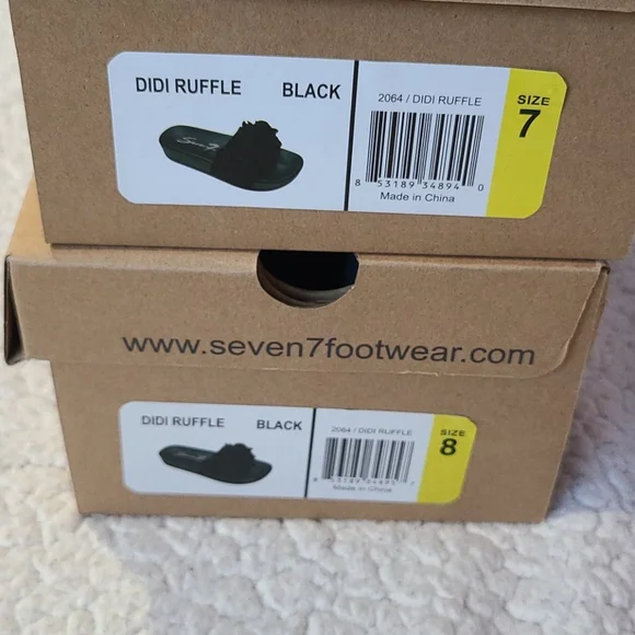 Seven7 - NIB - Black Didi Ruffle sandals - Picture 10 of 10